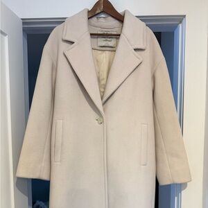 Aritzia Cream IVORY Wool Cashmere ONLY Coat in SMALL